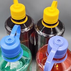 Nalgene 32oz Small Mouth Water Bottle Lot witt Mixed Colors BPA Free Made in USA